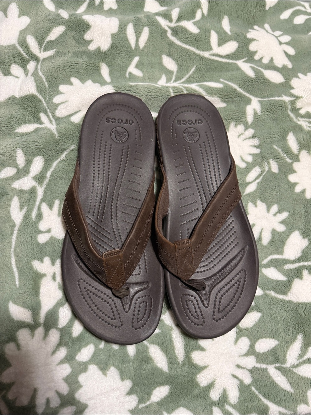 CROCS Men’s Dark Brown/Chocolate Flip Flop Sandals